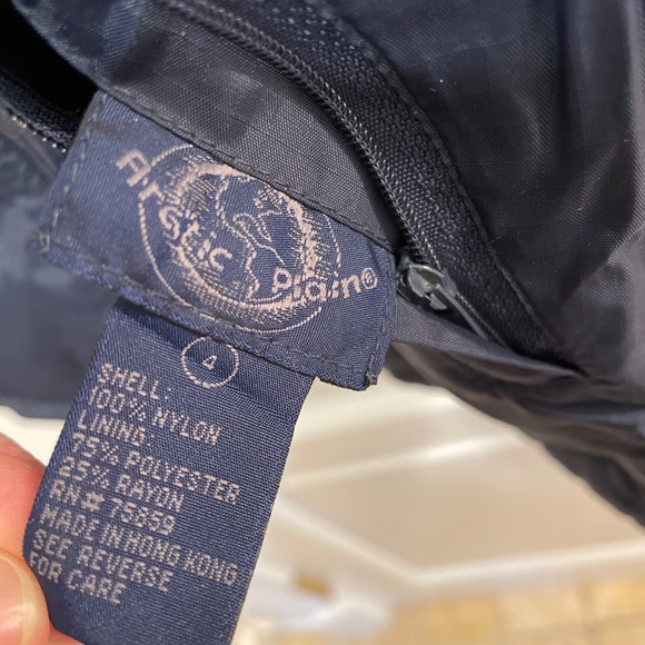 Arctic Plain Fleece Lined Rain coat Jacket Hood Pocket Blue Grey Reversible - Picture 4 of 4